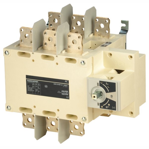 Manually operated transfer switch body SIRCOVER I-0-II 3P 800A image 1