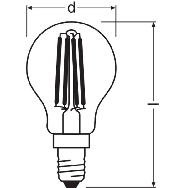 LED CLASSIC P P 5.5W 827 Clear E14 image 6