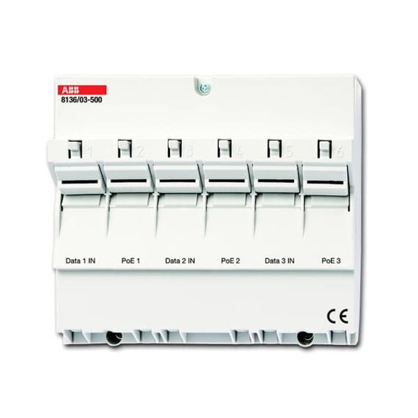 8186/03-500 Patch Panel PoE 3gang, MDRC image 1