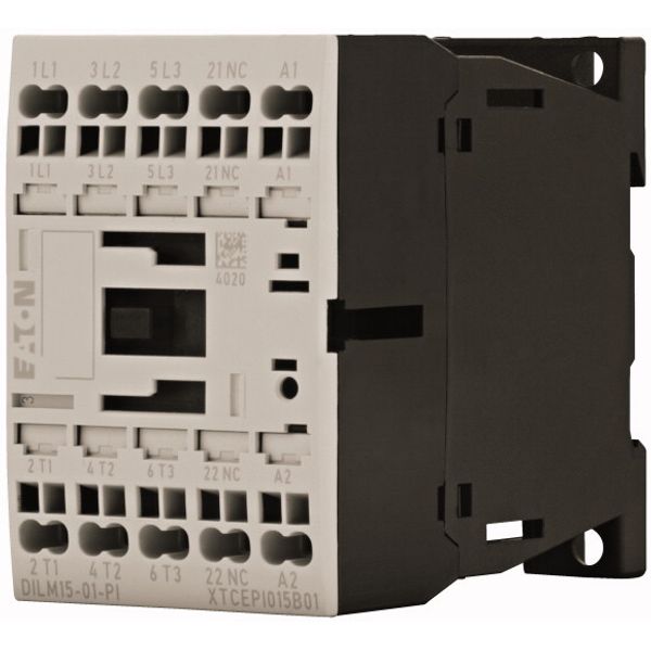 Contactor, 3 pole, 380 V 400 V 7.5 kW, 1 NC, 24 V DC, DC operation, Push in terminals image 2