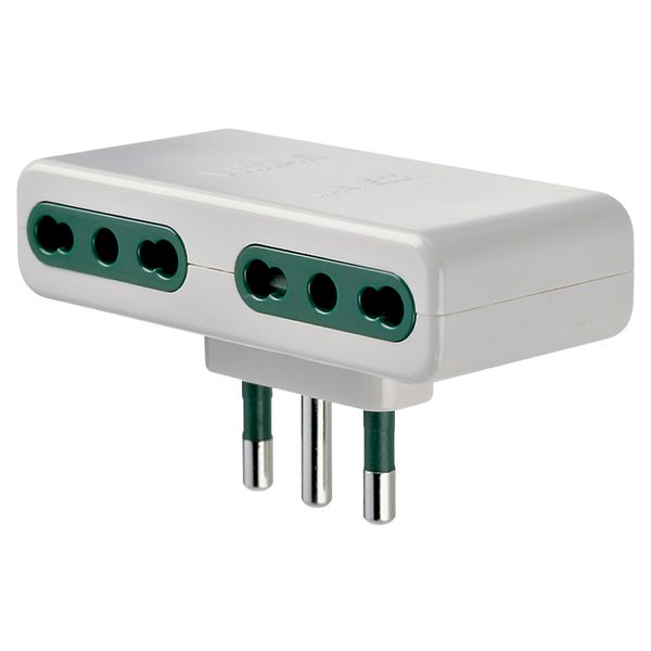 Multi-adaptor S17 +4P17/11 outlet white image 1