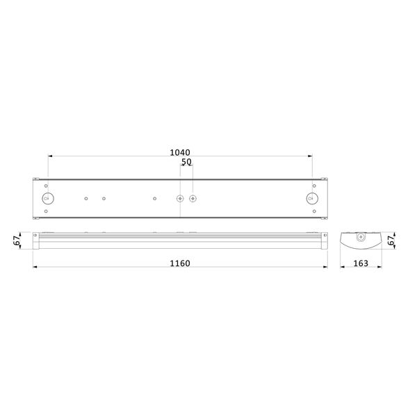 CoreLine Fastset, surface-mounted, All-in, 34.5 W, 20.5 W, L1160 mm, 3000 lm, 4800 lm, 3000 K, 4000 K, EL-DC image 2