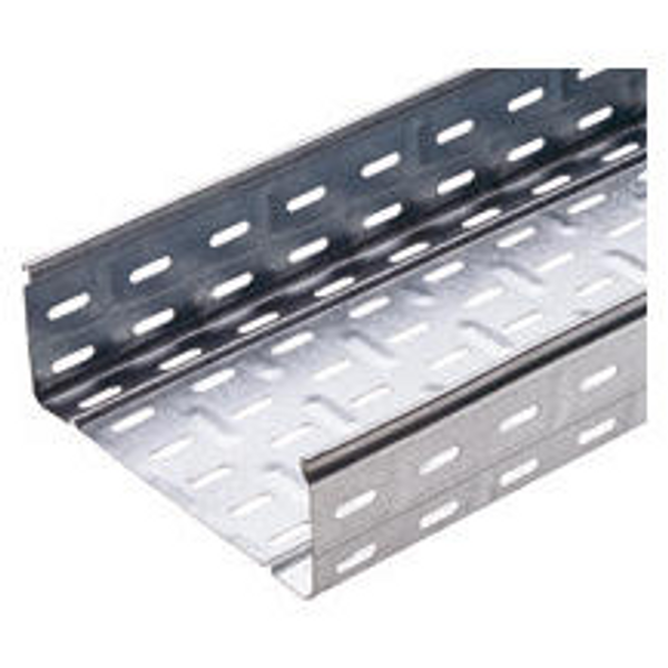 CABLE TRAY WITH TRANSVERSE RIBBING IN GALVANISED STEEL - BRN80 - WIDHT 395MM - FINISHING HDG image 1