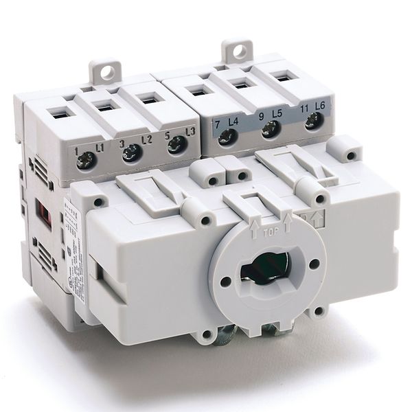 194E Load switch,25 A,6 Poles,OFF ON 90°,Open,Base/DIN Rail,Standard Terminals,Select actuator separately,Open Switch Style,OFF ON 90° image 1