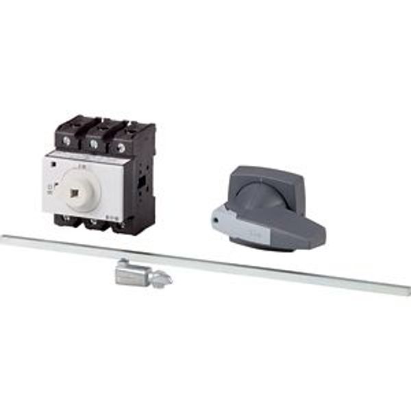 Main switch, P3, 100 A, rear mounting, 3 pole, STOP function, with black rotary handle and lock ring (K series), Lockable in the 0 (Off) position, Wit image 2