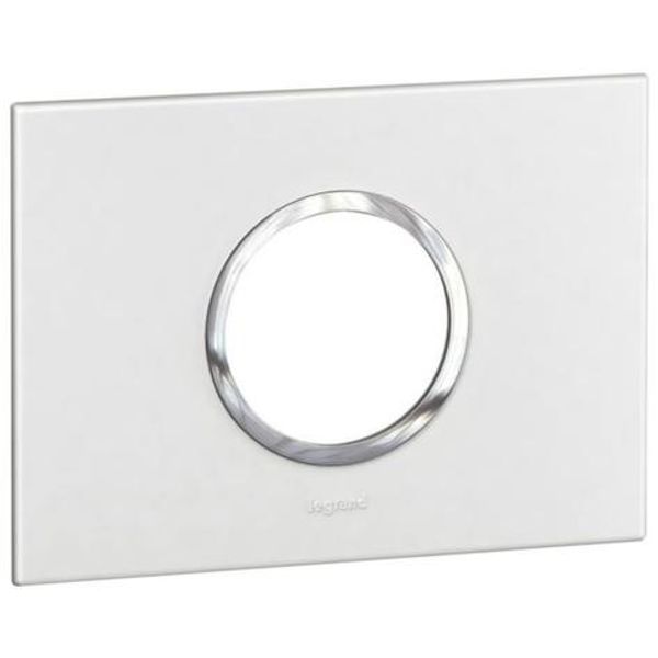 Plate Arteor - Italian / US std - round - 2 modules - white image 1