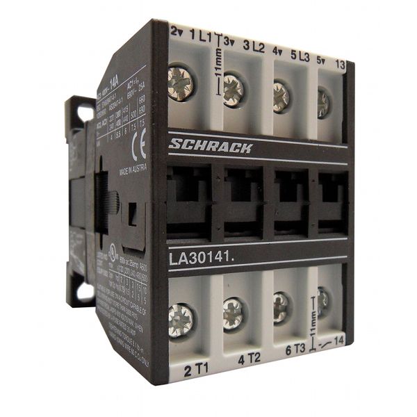 Contactor, 5.5kW, 14A AC3, 25A AC1, 3-pole, 1NO, 220VDC image 1