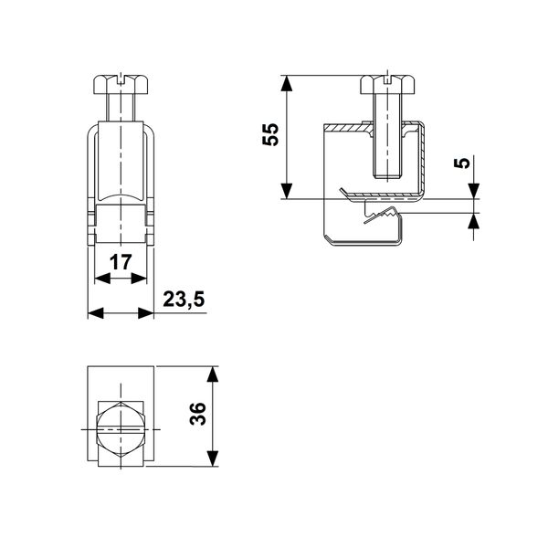 Universal conductor terminal 16-120mm² / 5mm image 3