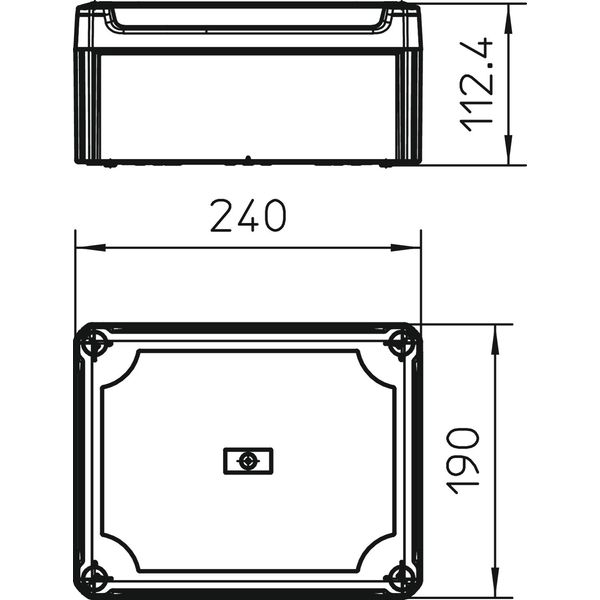 T 250 OE HD TR Junction box, closed with high transparent cover 240x190x115 image 2