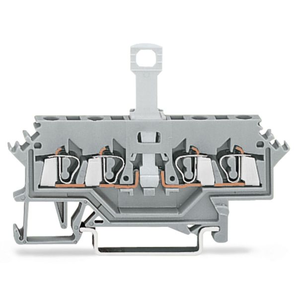 4-conductor disconnect terminal block for DIN-rail 35 x 15 and 35 x 7. image 1