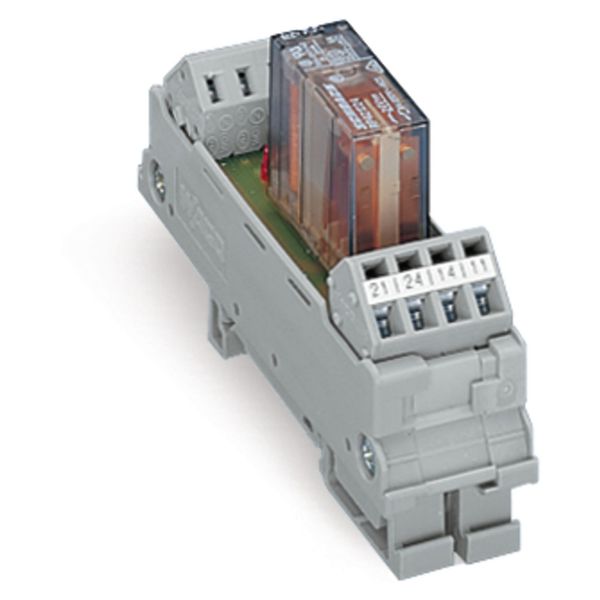 Relay module Nominal input voltage: 24 VDC 2 changeover contacts gray image 2