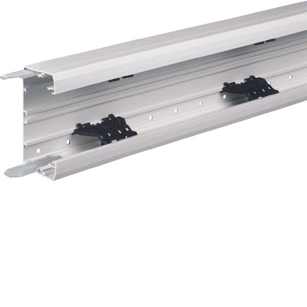 Wall trunking base C-profile BRN 70x130mm of PVC in pure white image 1
