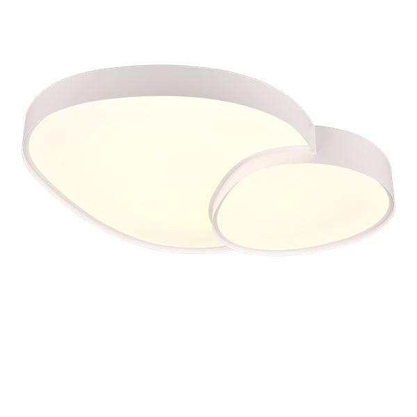 Rise LED ceiling lamp 70 cm matt white image 1