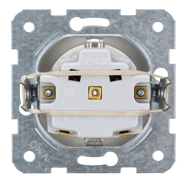 Socket outlet with safety shutter, cage clamps, silver image 4
