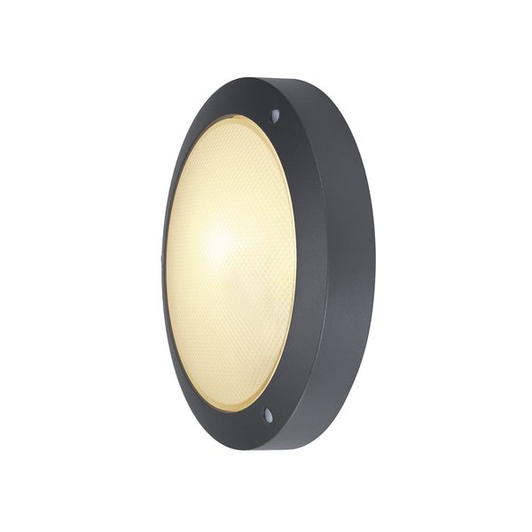 BULAN ceiling lamp E14 max.60W, round, anthracite, sat glass image 1