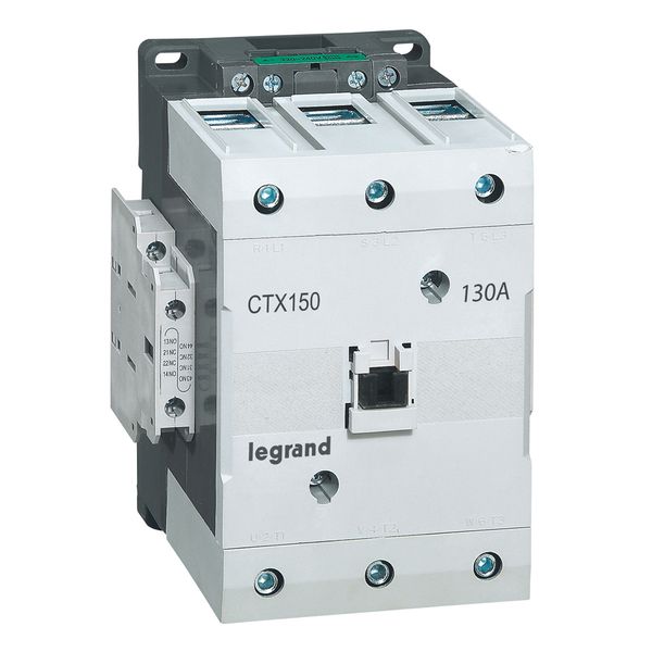 3-pole contactors CTX³ 150 - 130 A -100- 240 V~/= - 2 NO + 2 NC - lug terminals image 1