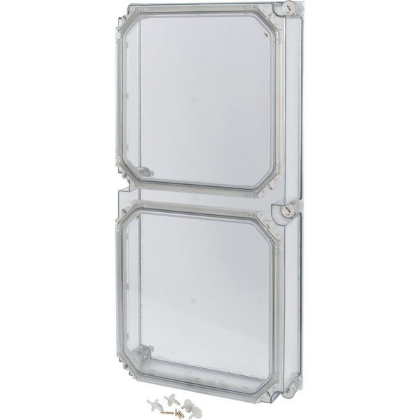 Cap, + door, transparent smoky gray, HxWxD=750x375x141mm, NA model image 4
