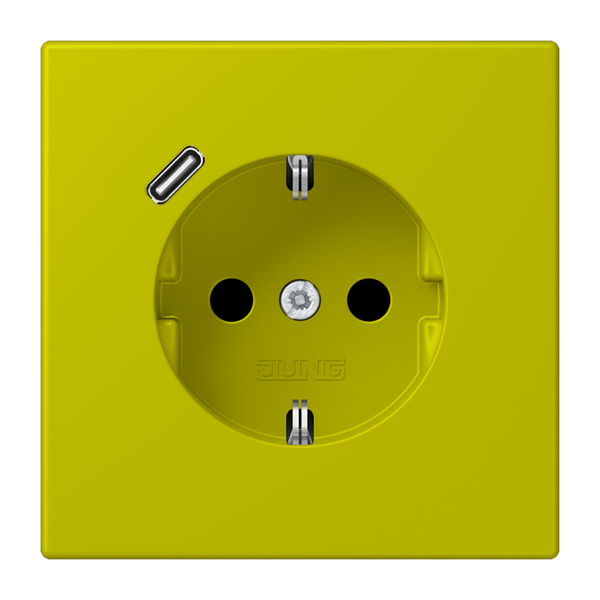 SCHUKO socket with USB type C LC4320F LC1520-18C249 image 1