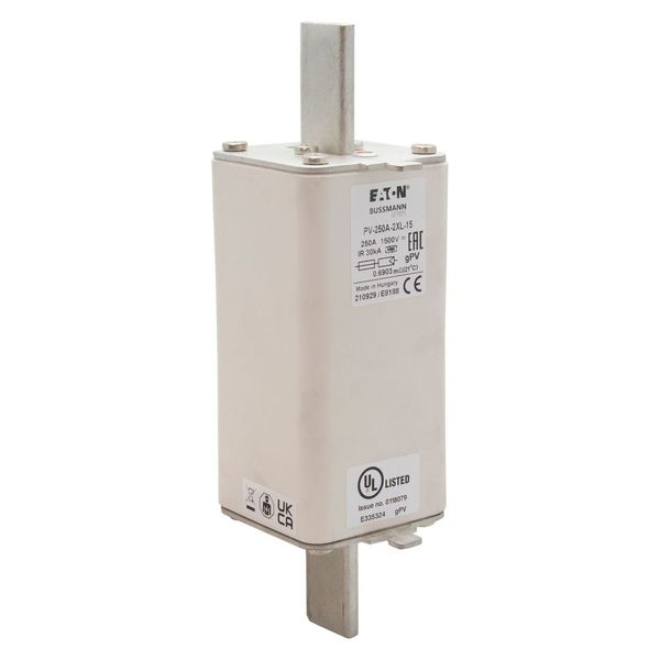 Fuse-link, high speed, 250 A, DC 1500 V, 2XL, 61 x 205 mm, gPV, IEC, UL, with indicator image 13