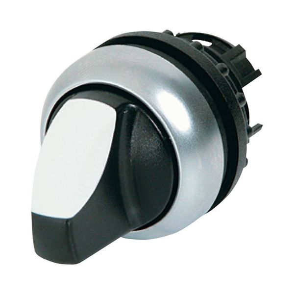 Illuminated selector switch actuator, RMQ-Titan, With thumb-grip, momentary, 2 positions, White, Bezel: titanium image 3