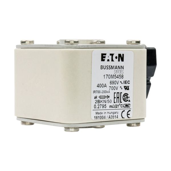 Fuse-link, high speed, 400 A, AC 690 V, size 2, aR, IEC, UL, single indicator image 14