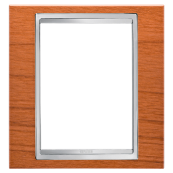 LUX PLATE - BRITISH STANDARD - WOOD FINISH - 1 GANG  - CHERRY - CHORUSMART image 1