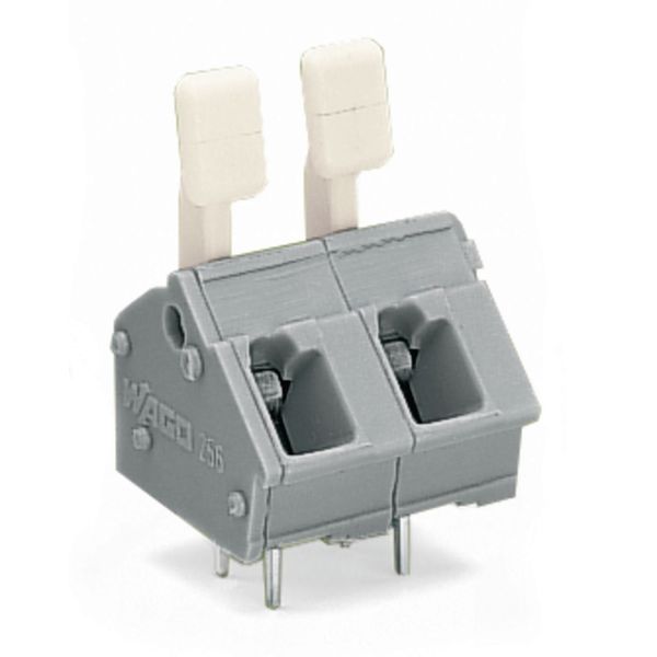 PCB terminal block finger-operated levers 2.5 mm² gray image 1