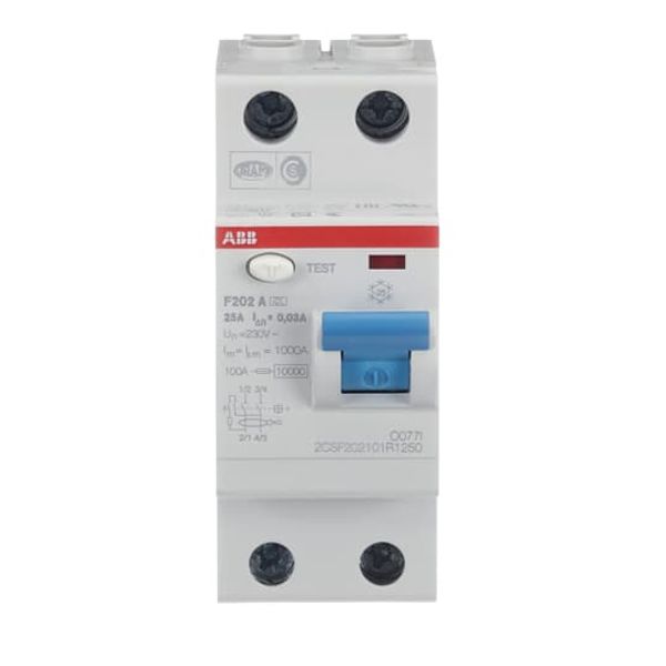 F202 A-25/0.03 Residual Current Circuit Breaker 2P A type 30 mA image 4