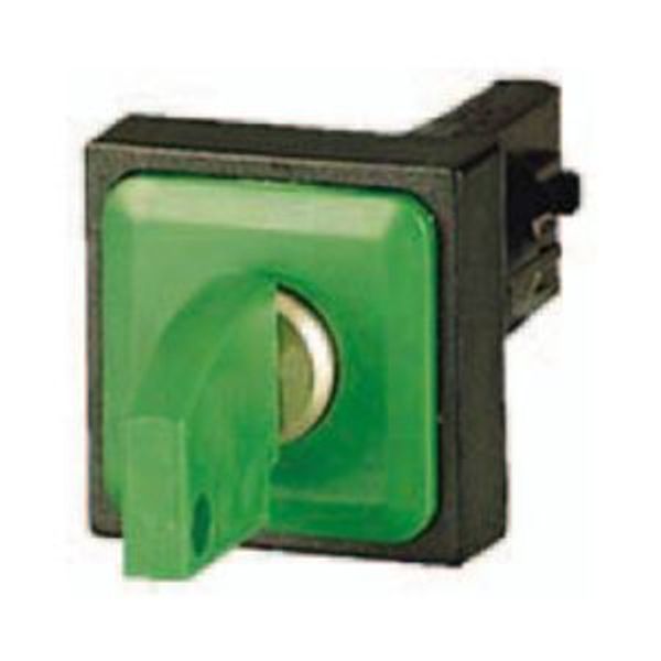 Key-operated actuator, 3 positions, green, momentary image 2