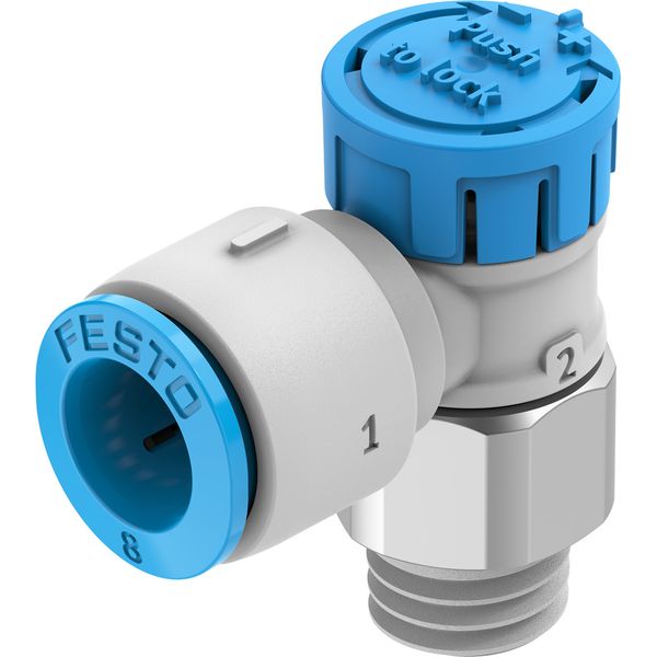 VFOE-LE-T-R18-Q8-F1A One-way flow control valve image 1