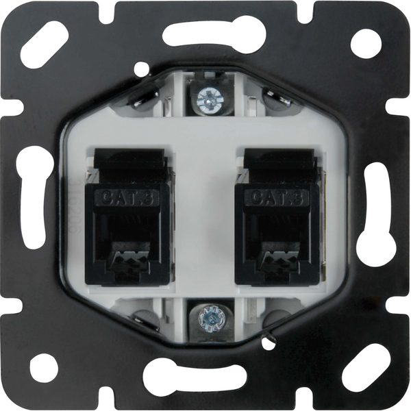 Thea Blu Colorless - General Two Gang Num Phone Socket (2xCAT3) image 1