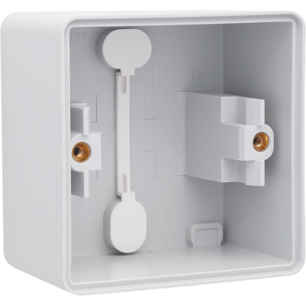 Splashproof single surface-mounting box with two single flexible input image 2