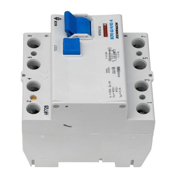 Residual current circuit breaker, 63A, 4-p, 100mA, type A image 4