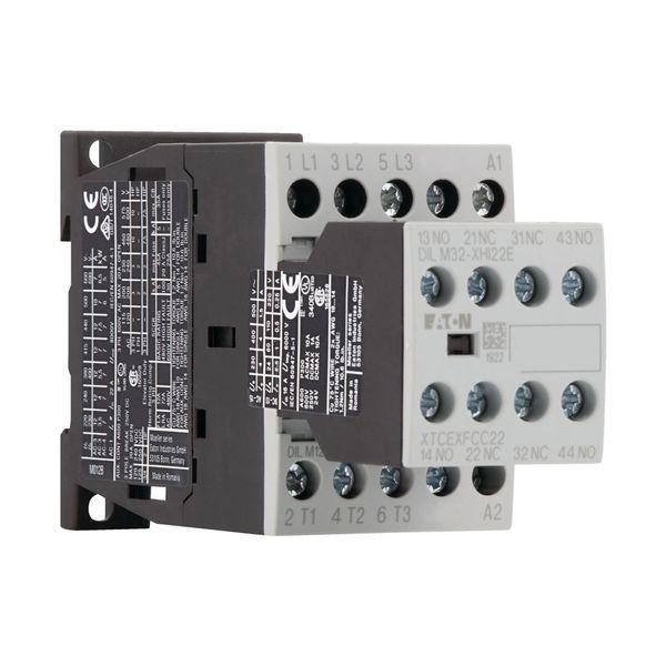 Contactor, 380 V 400 V 5.5 kW, 2 N/O, 2 NC, 24 V DC, DC operation, Screw terminals image 6
