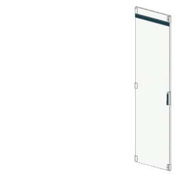 Door, IP55, W: 600 mm, rotary handle for profile semicylinder image 1