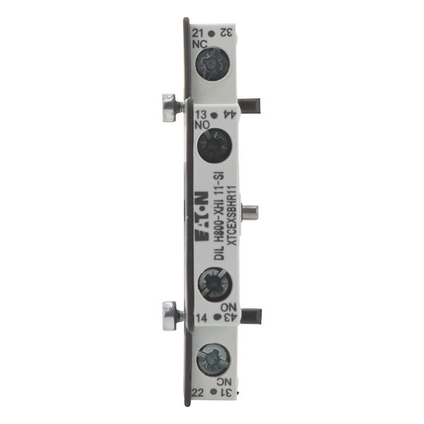 Auxiliary contact module, 2 pole, Ith= 10 A, 1 N/O, 1 NC, Side mounted, Screw terminals, DILH600 - DILH800, -SI image 2