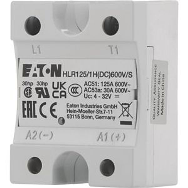 Solid-state relay, Hockey Puck, 1-phase, 125 A, 42 - 660 V, DC, high fuse protection image 1