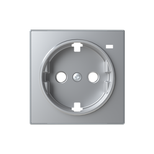 8588.8 PL Cover plate for Schuko socket outlet w/ lens - Silver Socket outlet Central cover plate Silver - Sky Niessen image 1