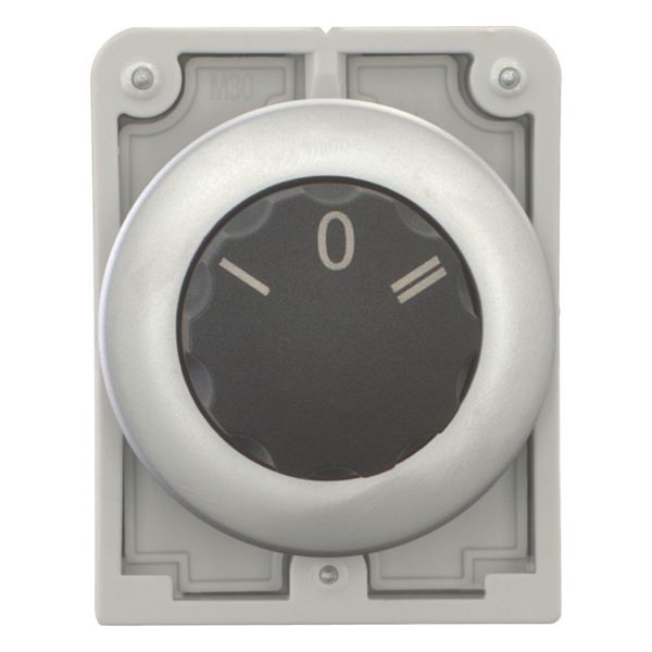 Changeover switch, RMQ-Titan, With rotary head, momentary, 3 positions, inscribed, Metal bezel image 4