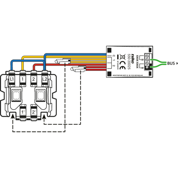 Push-button interface for one or two inputs with warm white, high-inte image 2