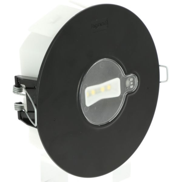 URA SPOT PRO emergency luminaire black color AUTOTEST- 200 lumens - 1h - Permanent / Non-permanent image 1