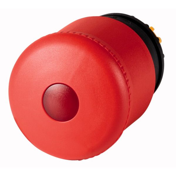 Emergency stop/emergency switching off pushbutton, RMQ-Titan, Mushroom-shaped, 38 mm, Illuminated with LED element, Pull-to-release function, Red, yel image 1