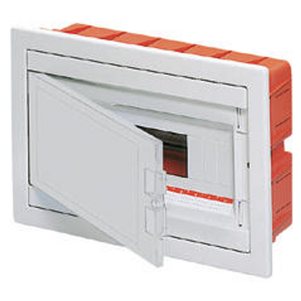 FLUSH MOUNTING ENCLOSURE - WITH BLANK DOOR - PRE-FITTED WITH TERMINAL BLOCK HOUSING 8 MODULES IP40 image 1