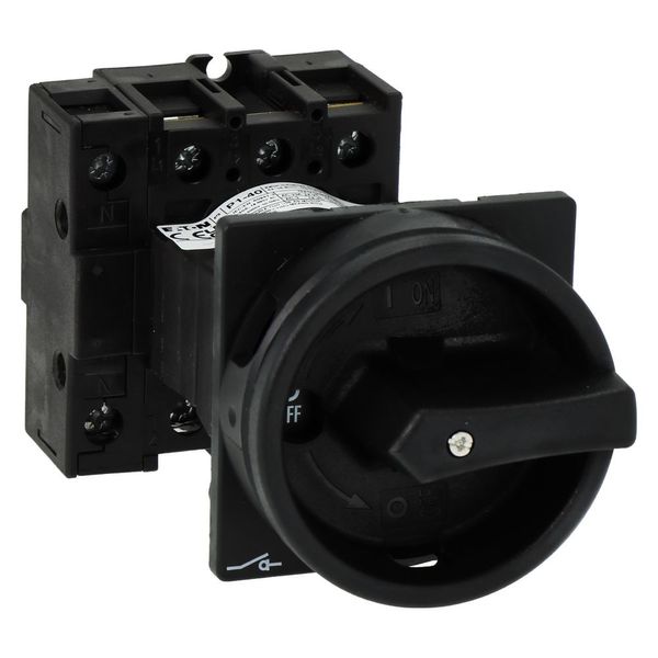 Main switch, P1, 40 A, rear mounting, 3 pole + N, STOP function, With black rotary handle and locking ring, Lockable in the 0 (Off) position image 9