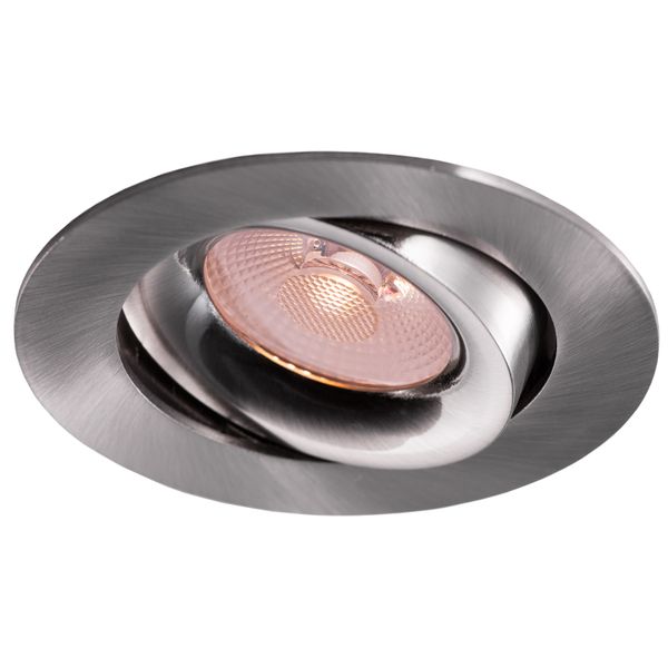 LED Downlight 8W Dim to Warm 520lm IP44 38° CRI>90 PF>0,9 (Internal Driver Included) Brushed Nickel THORGEON image 5