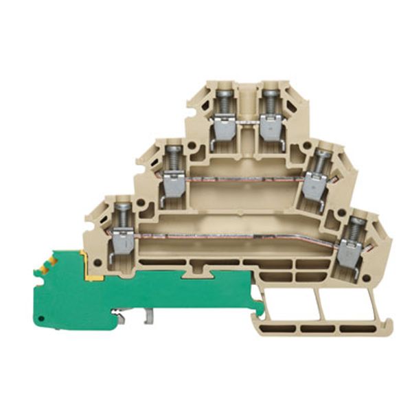 Motor-connection terminal, Screw connection, 2.5, 500, 24 A, beige / y image 1