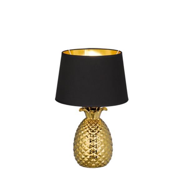 Pineapple table lamp 43 cm E27 gold/black image 1