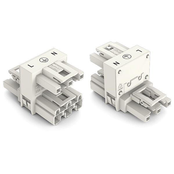 h-distribution connector 3-pole Cod. A white image 2