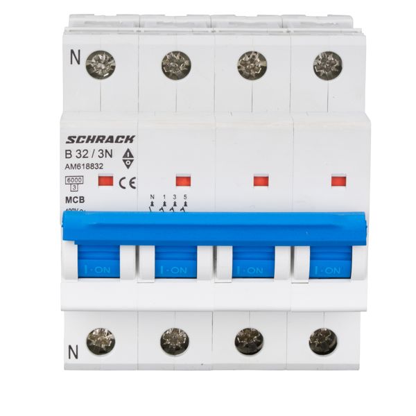 Miniature Circuit Breaker (MCB) AMPARO 6kA, B 32A, 3+N image 5