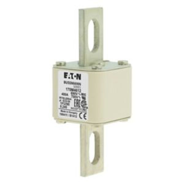 Fuse-link, high speed, 400 A, AC 690 V, size 1, 53 x 69 x 136 mm, aR, IEC, UL, no indicator, 90 mm centers image 10